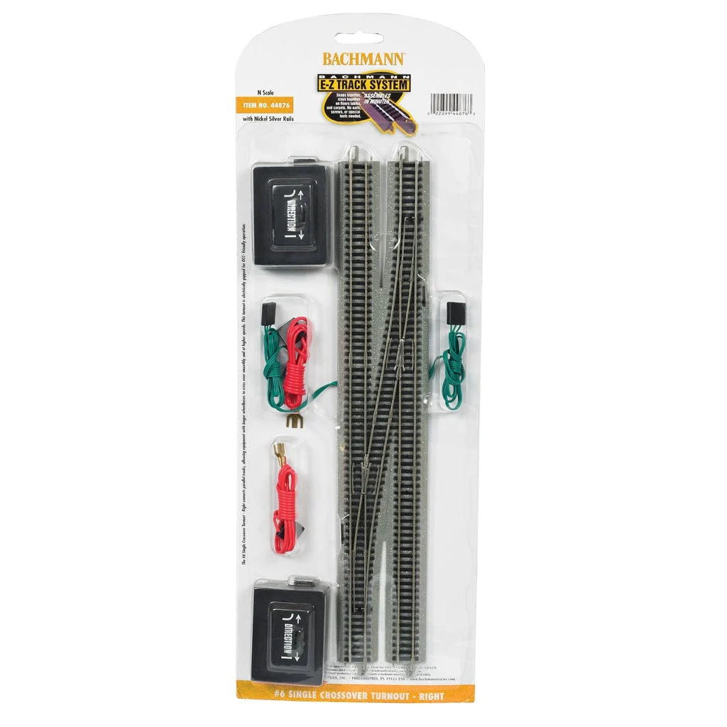 Bachmann N Scale EZ Track #6 RH Crossover/1cd - BAC44876
