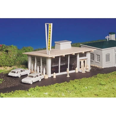 Bachmann HO Scale Plasticville Drive-In Hamburger Stand - BAC45434