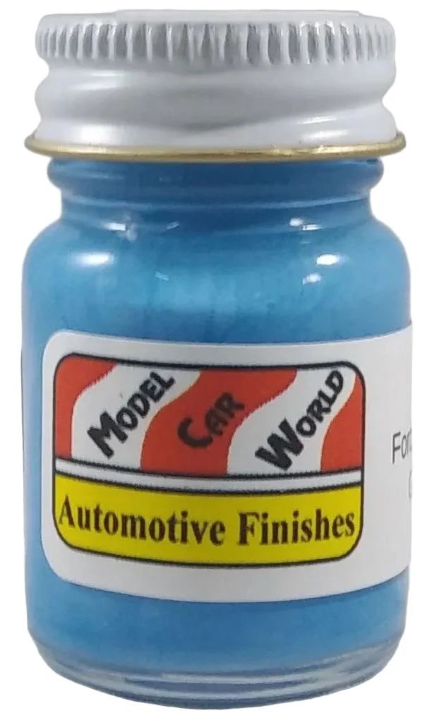MCW Finishes Ford Engine Light Blue Enamel Paint 1/2oz Jar - 1410E
