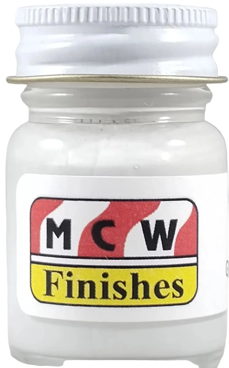 MCW Finishes White Enamel Paint 1/2oz Jar - 2001E