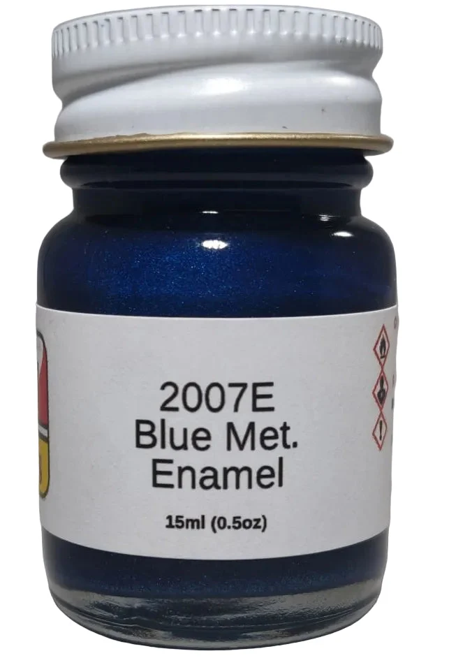 MCW Finishes Blue Metallic Enamel Paint 1/2oz Jar - 2007E