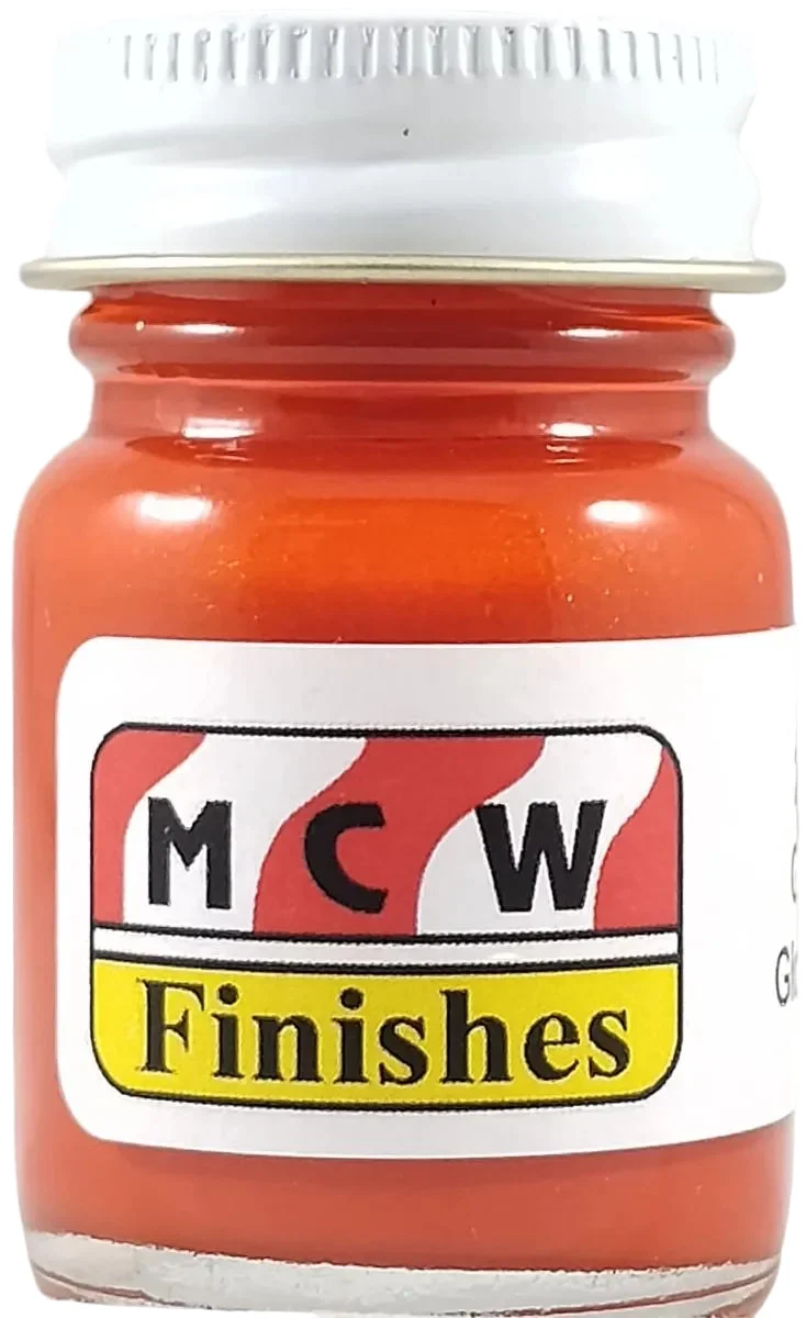 MCW Finishes Go Mango Enamel Paint 1/2oz Jar - 201650E