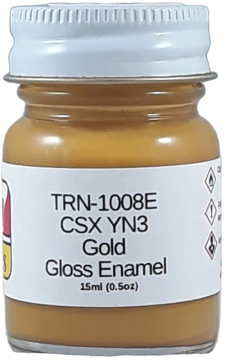 MCW Finishes CSX YN3 Gold Enamel Paint 1/2oz Jar - TRN1008E
