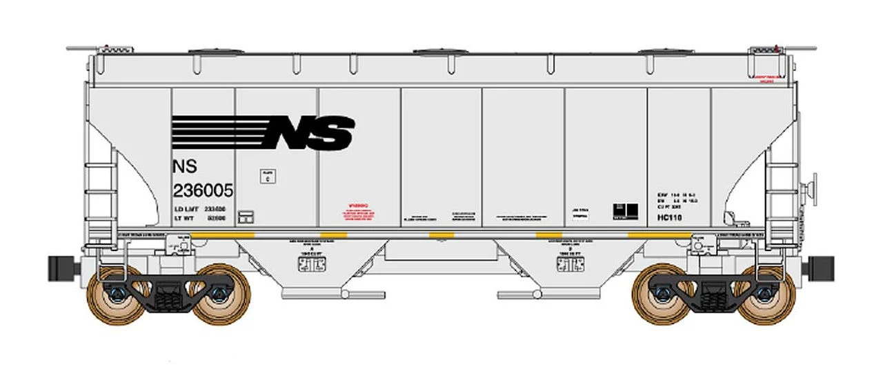 InterMountain N Scale Norfolk Southern Trinity 3281 2-Bay Covered Hopper