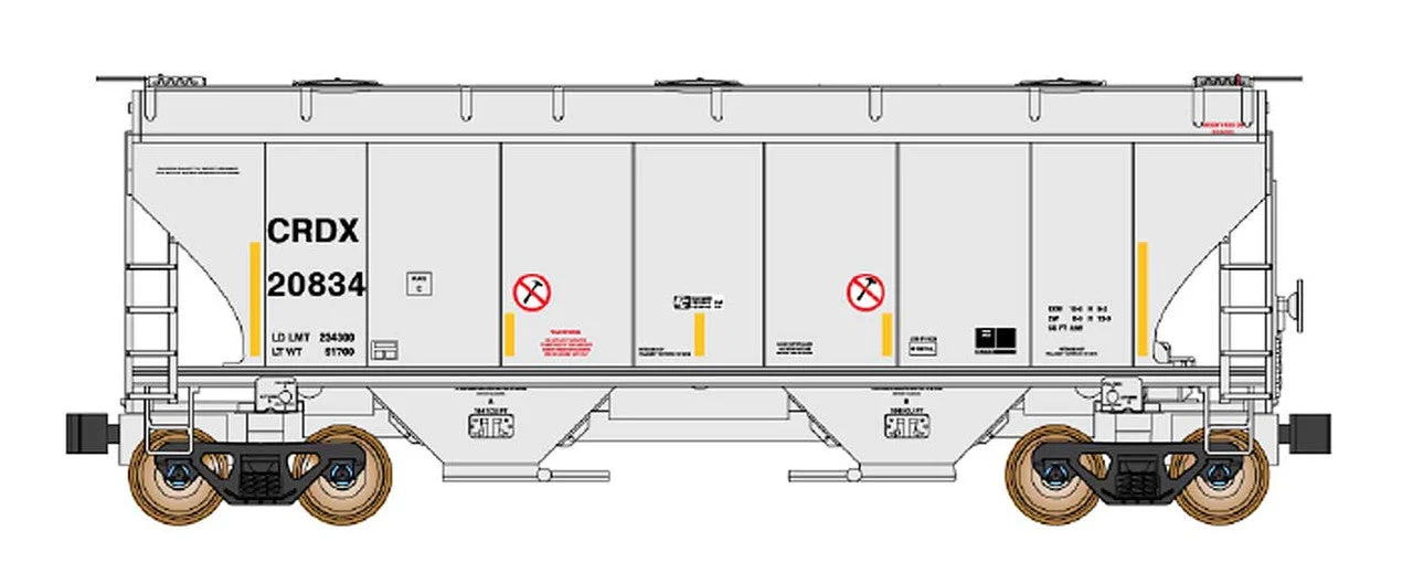 InterMountain N Scale CRDX Trinity 3281 2-Bay Covered Hopper