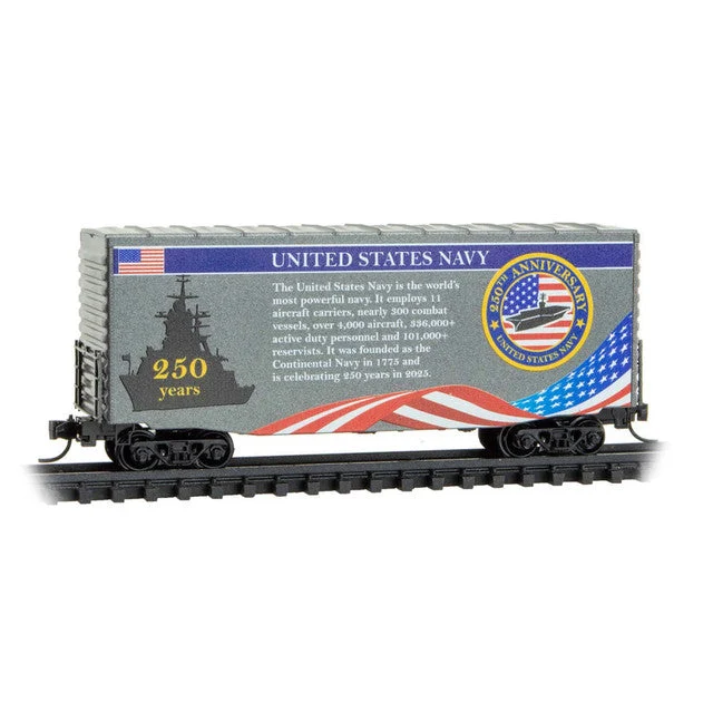 Micro Trains Line N Scale US Navy Anniversary 40' Hy-Cube Boxcar 250