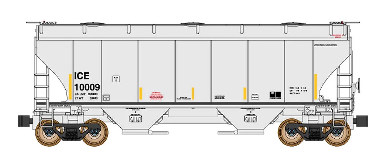 InterMountain N Scale ICE Iowa, Chicago & Eastern Trinity 3281 2-Bay Covered Hopper