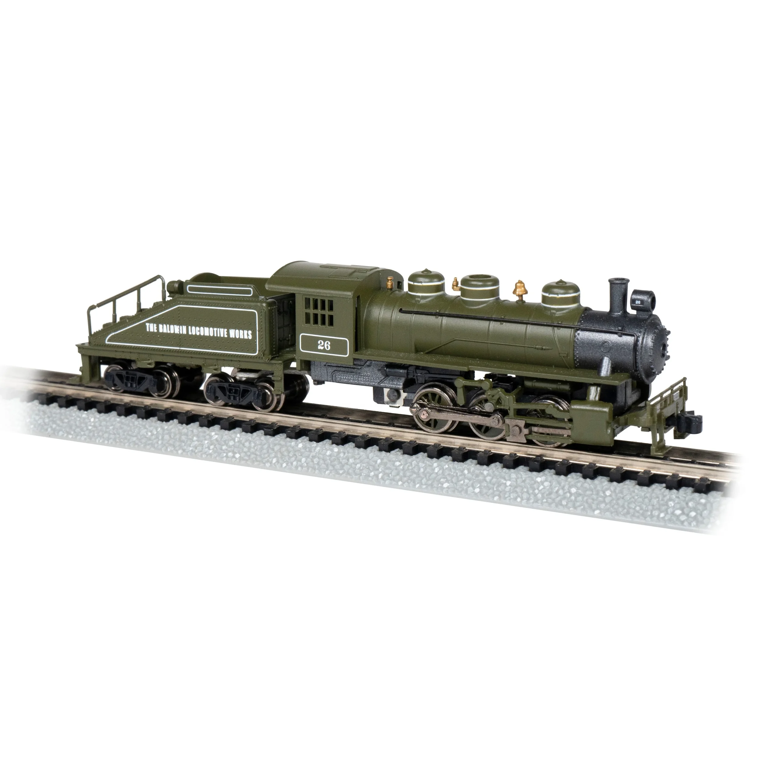 Bachmann N Scale 0-6-0 Steam Loco w/Tender Baldwin Loco Works #26 - BAC50554