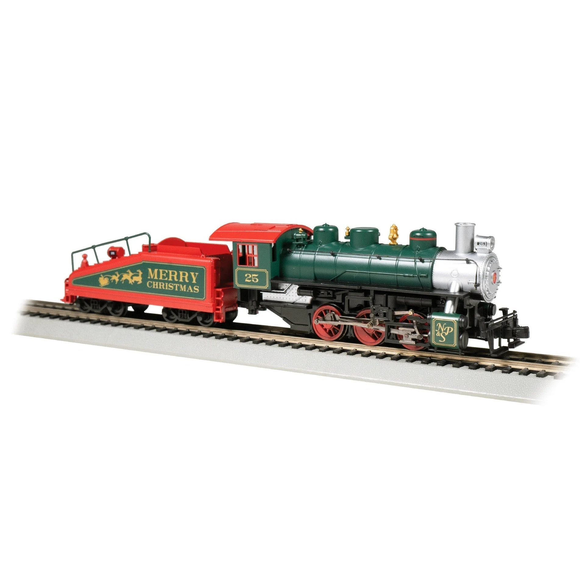 Bachmann HO Scale 0-6-0 Steam Loco w/Slope Tender North Pole & SOU w/S - BAC50624