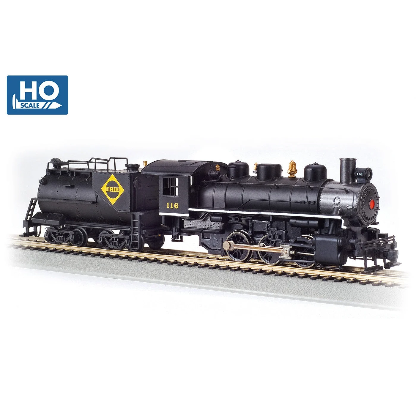 Bachmann HO Scale 0-6-0 Steam Loco Erie #116 w/Vandy Tender/Smoke - BAC50712