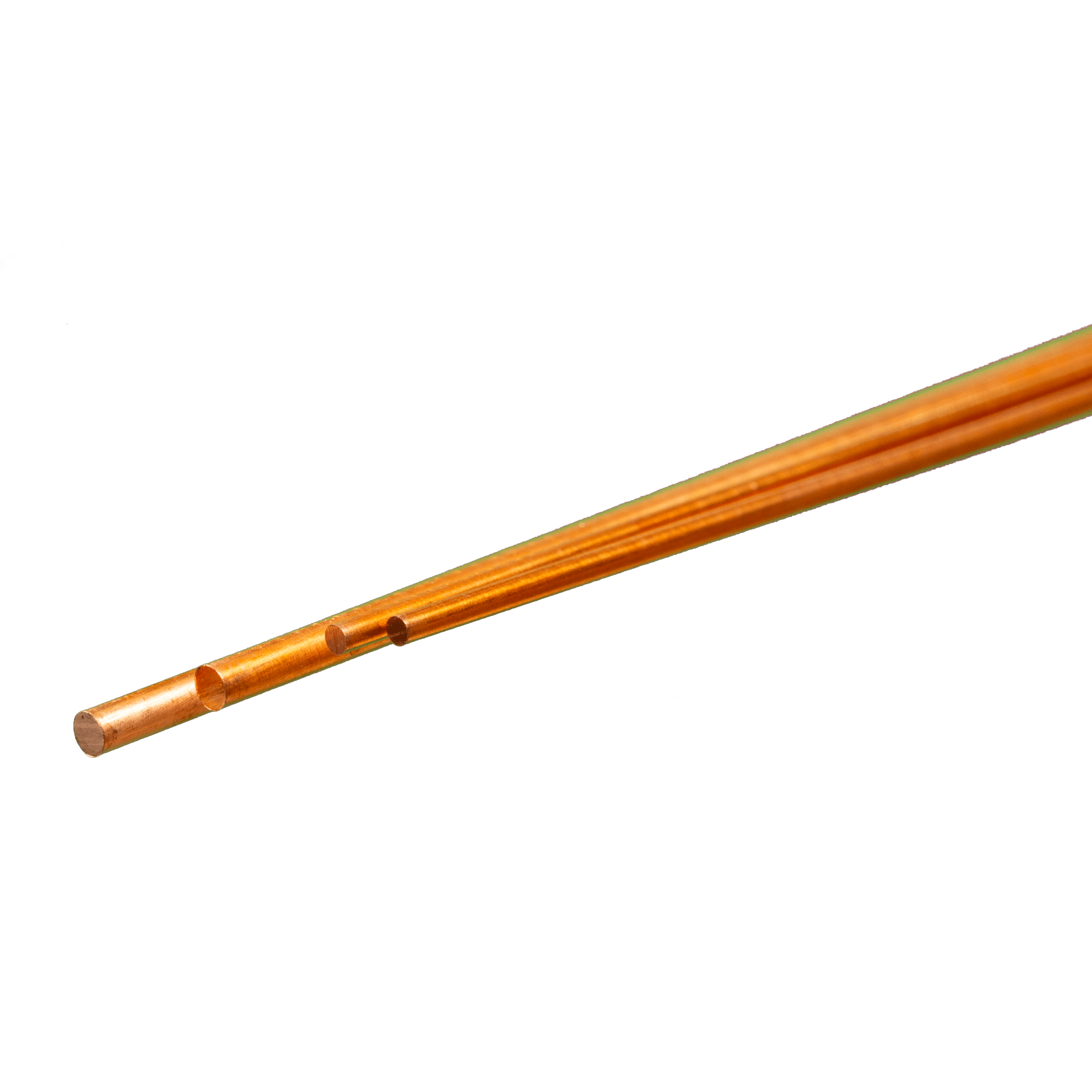 Bendable Copper Rod Assortment: (1/16", 3/32") x 12" Long (2 Pieces Each) - K&S