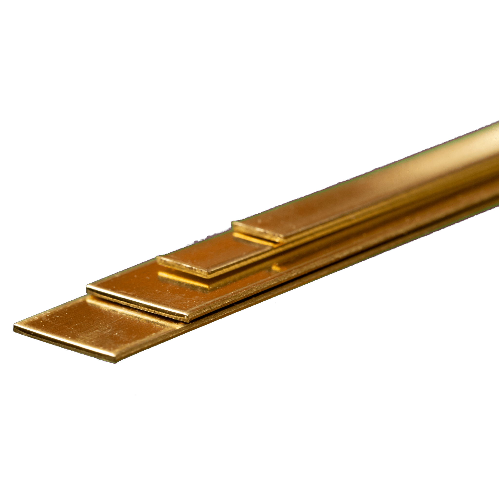 Bendable Brass Strip: 0.032 x (1/4" & 1/2") x 12" Long (2 Pieces Each) - K&S