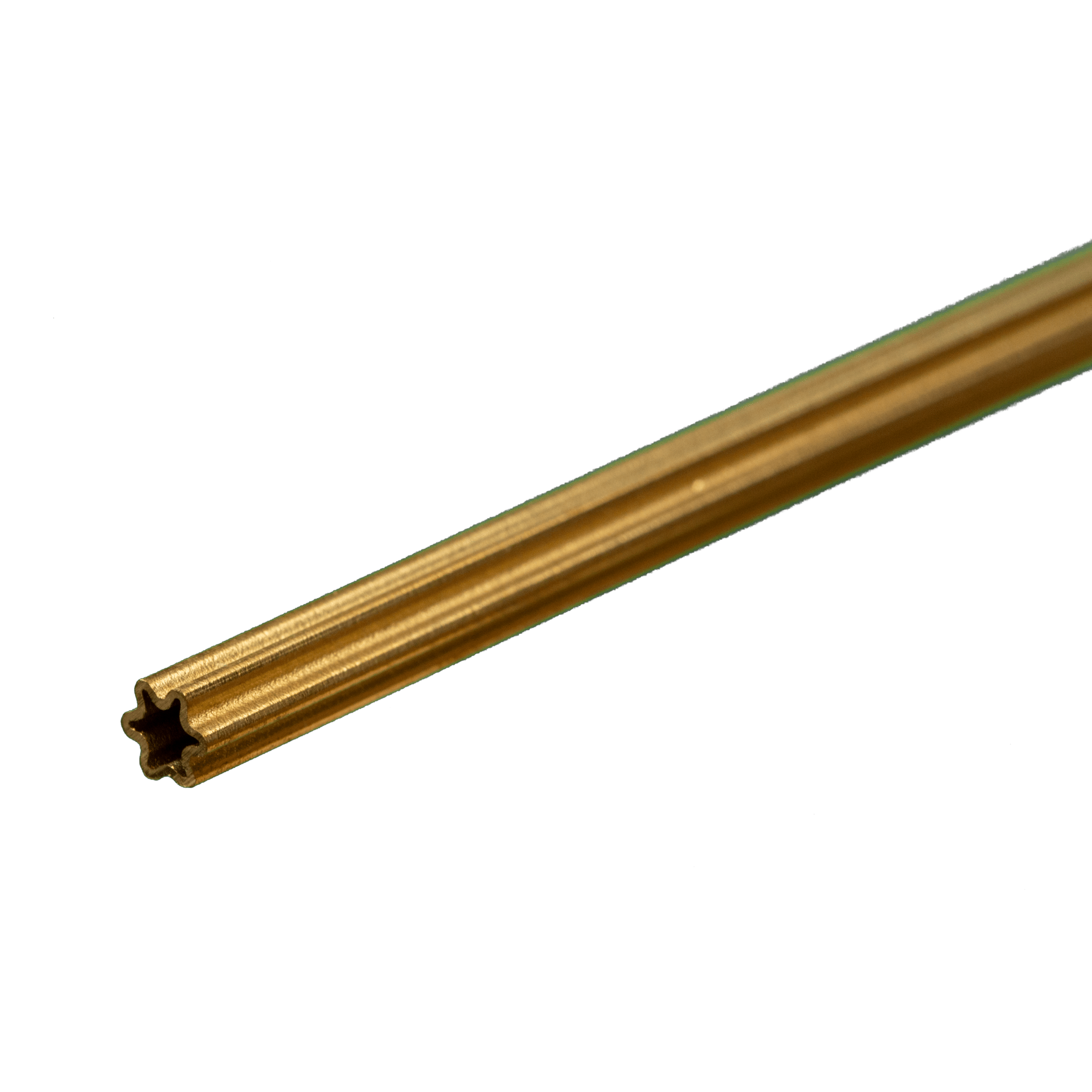 Brass Star Tube (Small): 0.014" Wall x 12" Long (1 Piece) - K&S