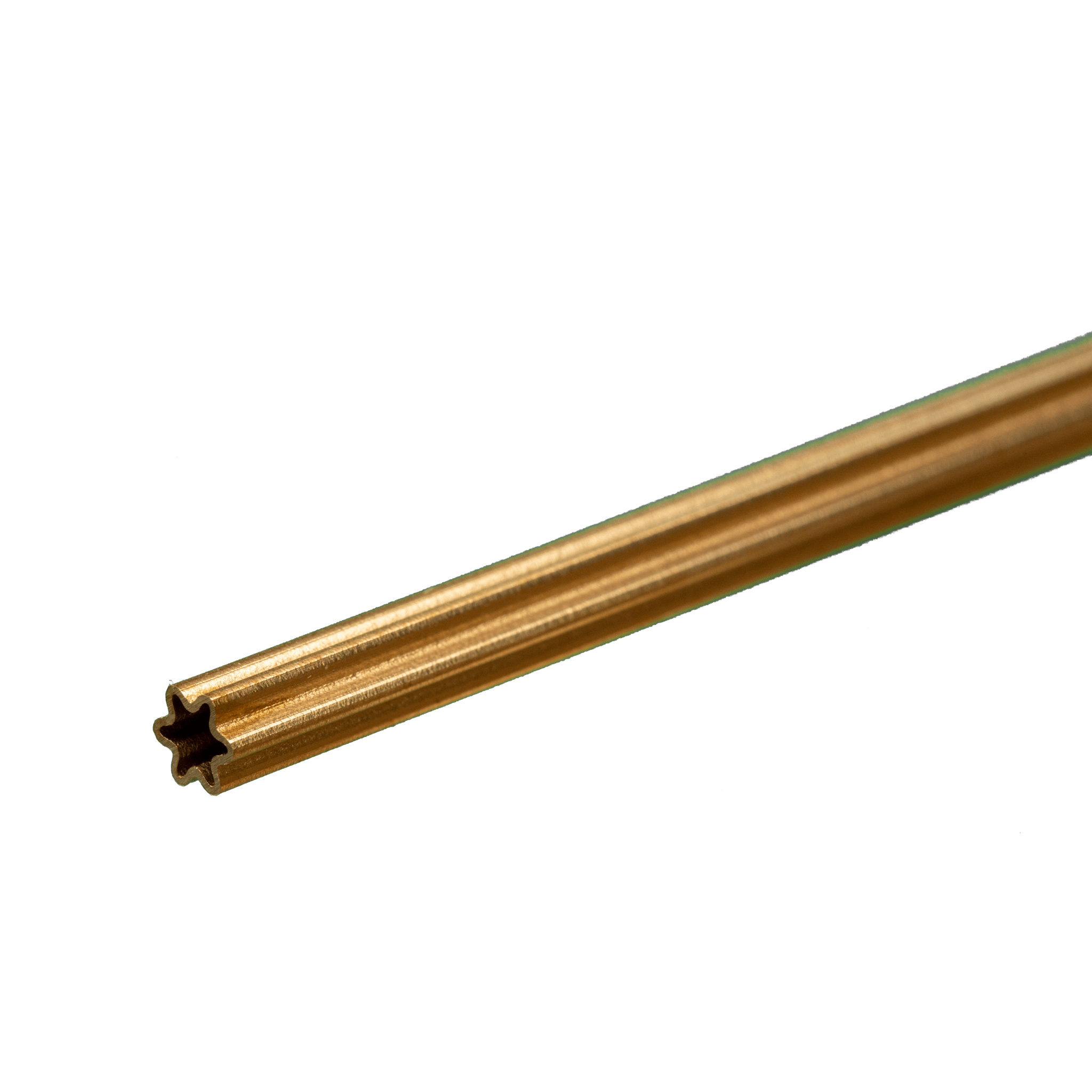 Brass Star Tube (Large): 0.014" Wall x 12" Long (1 Piece) - K&S