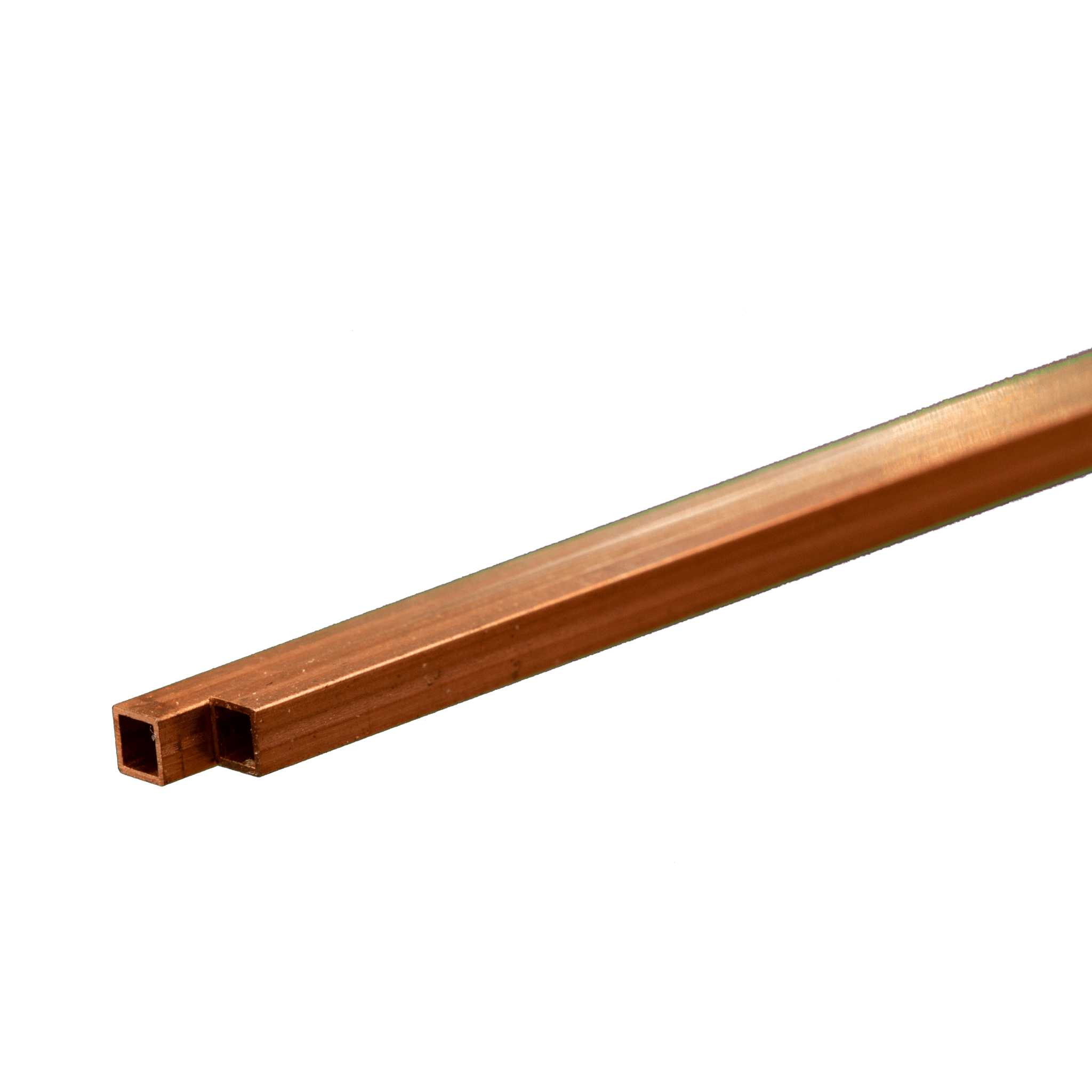 Square Copper Tube: 1/8" OD x 0.014" Wall x 12" Long (2 Pieces) - K&S
