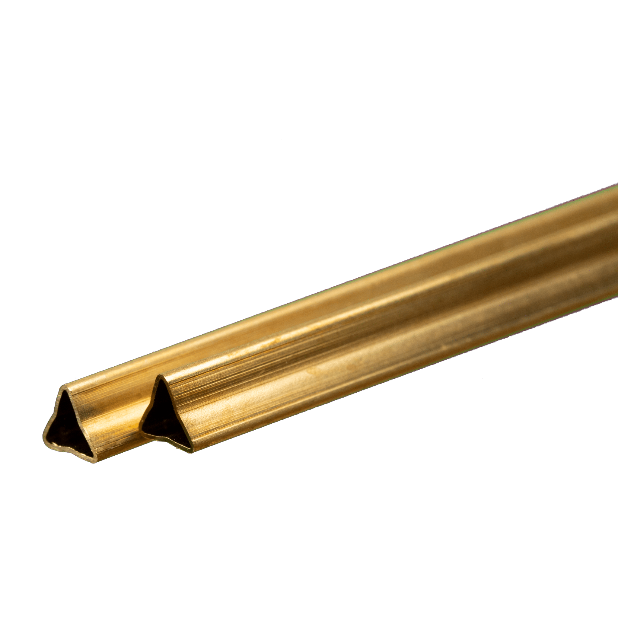 Brass Triangular Tube: 1/4" x 12" Long (2 Pieces) - K&S