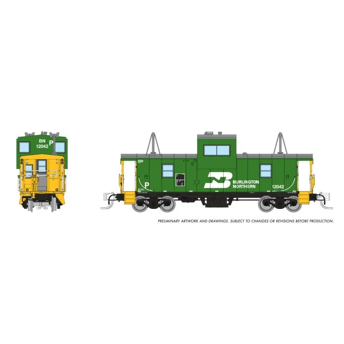 Rapido N Wide Vision Caboose: Burlington Northern: #12058