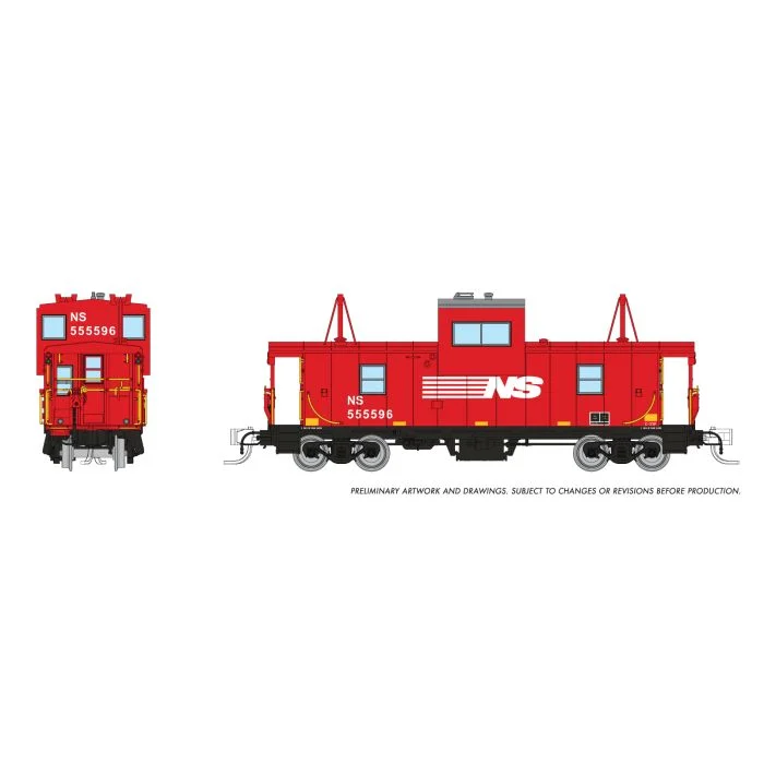 Rapido N Wide Vision Caboose: Norfolk Southern: #555635