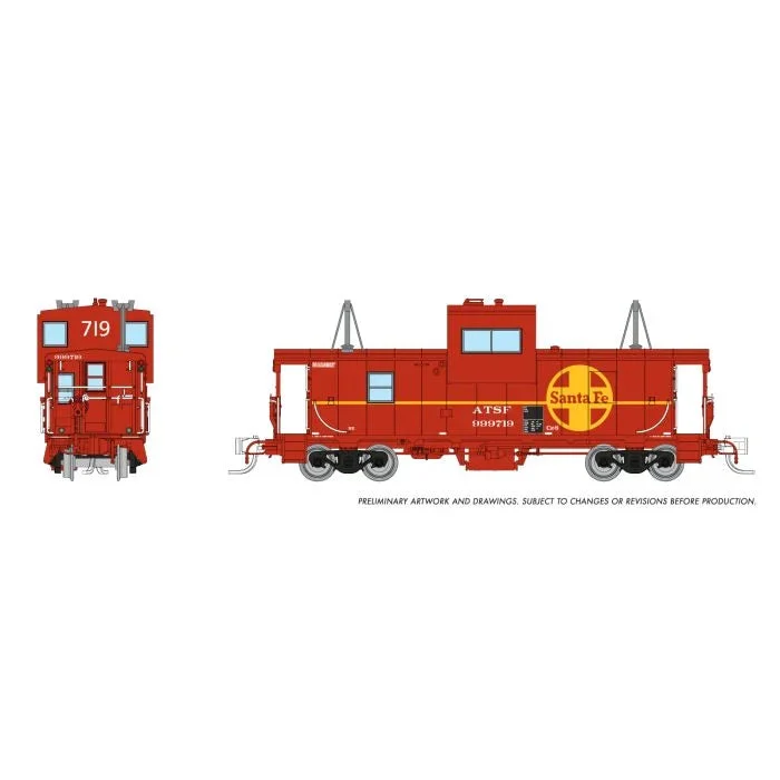 Rapido N Wide Vision Caboose: Santa Fe: #999773