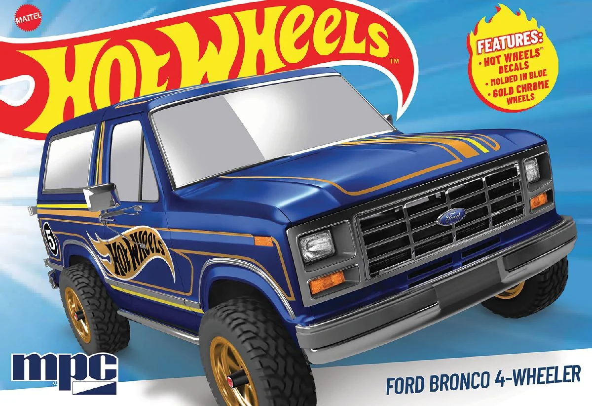 MPC 1/25 1982 Ford Bronco 4-Wheeler Hot Wheels Skill 2 Plastic Model Kit - MPC1045