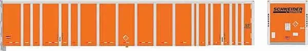 Bowser HO Scale 53' Platewell Highway Trailer Schneider #93856 - BOW43296