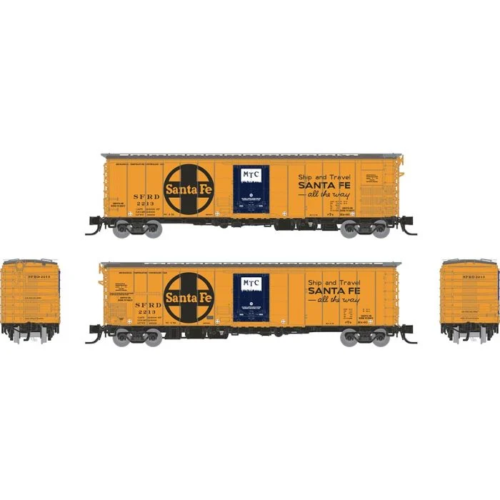 Rapido N Santa Fe RR-60 Mechanical Reefer: Santa Fe All The Way Slogan: 4-Pack RD# #2206, #2208, #2210, #2213- 561008