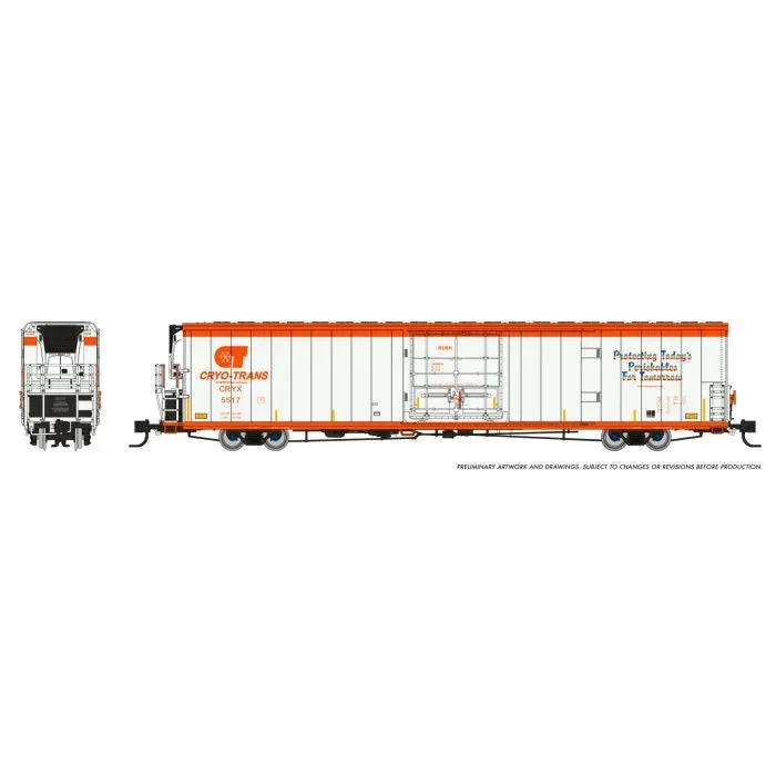 Rapido N Scale Greenbrier 7780 CuFt Reefer Cro-Trans CRYX #5525 "Bean City" - RAP567001A