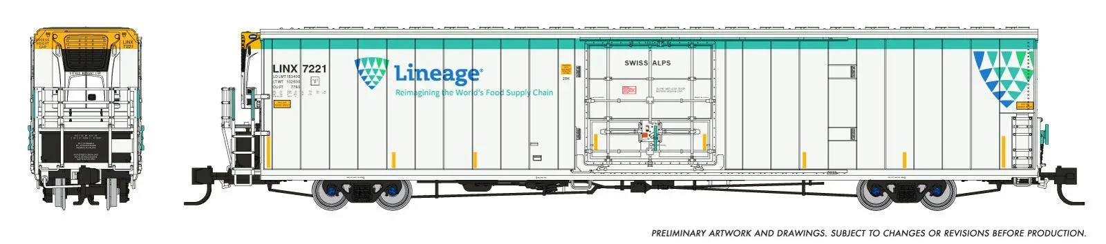 Rapido N Scale Greenbrier 7780 CuFt Reefer Lineage LINX #7335 "Neenah" - RAP567003A
