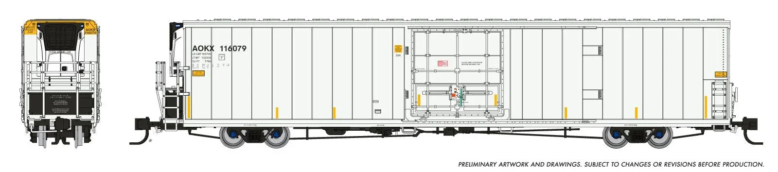 Rapido N Scale Greenbrier 7780 CuFt Reefer AOKX #116104 - RAP567006A