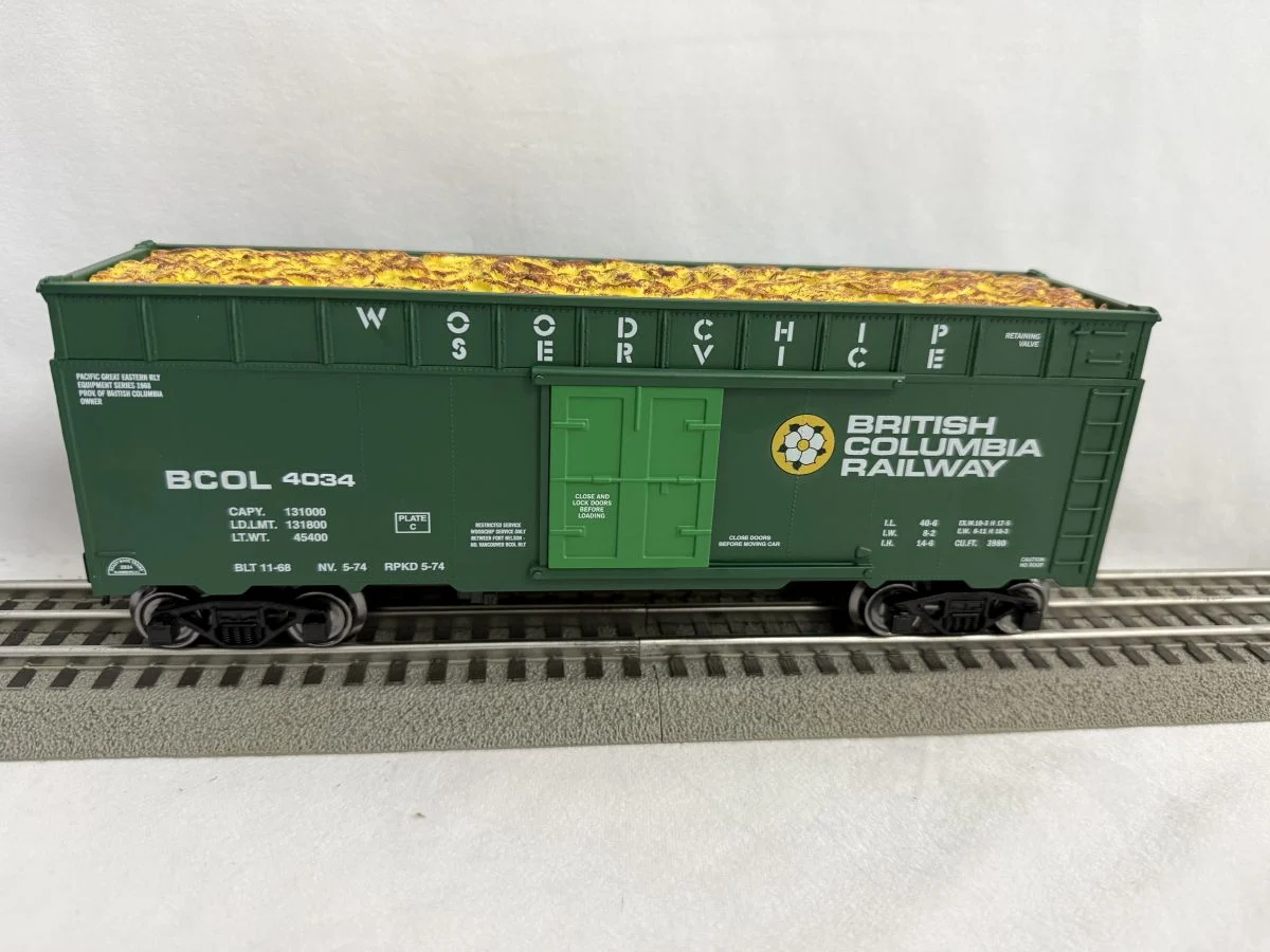Ready Made Trains O Scale Woodchip Car British Columbia Rwy - RMT8649907