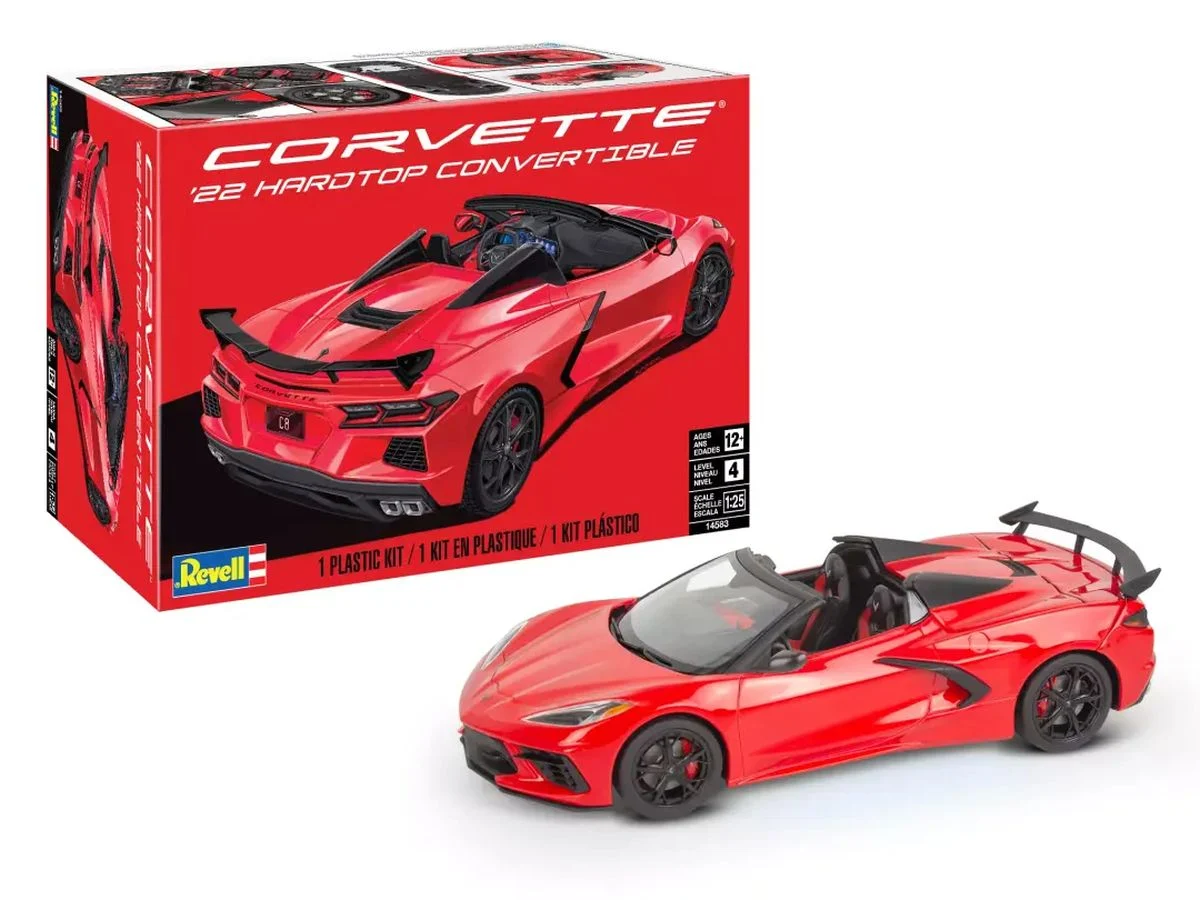 Revell 1/25 Corvette â€˜22 Hardtop Convertible Plastic Model Kit - RMX14583