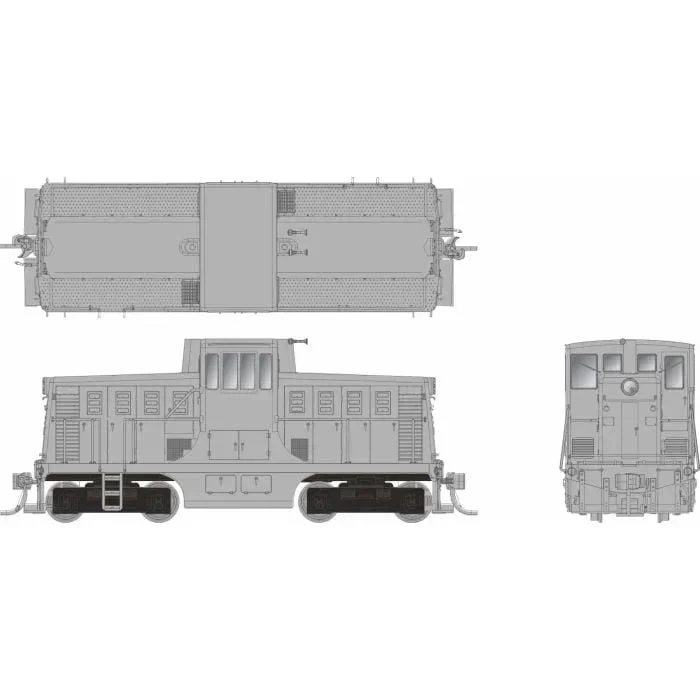 HO Rapido GE 44 Tonner (DC/Silent): Undecorated Phase Ib Body - Rapido Trains