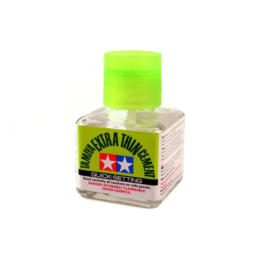 Tamiya Extra Thin Quick Setting Cement 40ml Jar with Brush - 87182