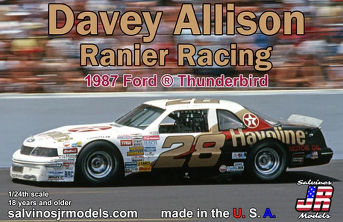 Salvinos Jr Models Davey Allison 1987 Havoline Ford Thunderbird NASCAR Model Kit 1/24 – RRF1987T
