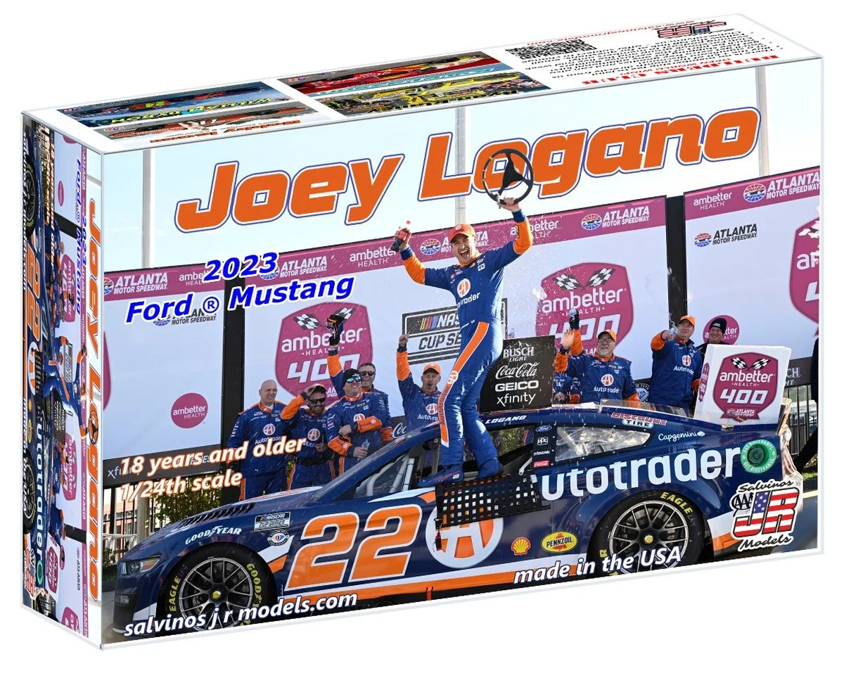 Salvinos Jr Models Joey Logano 2023 Autotrader Race Winner Ford Mustang NASCAR Model Kit 1/24 – PF2023JLA
