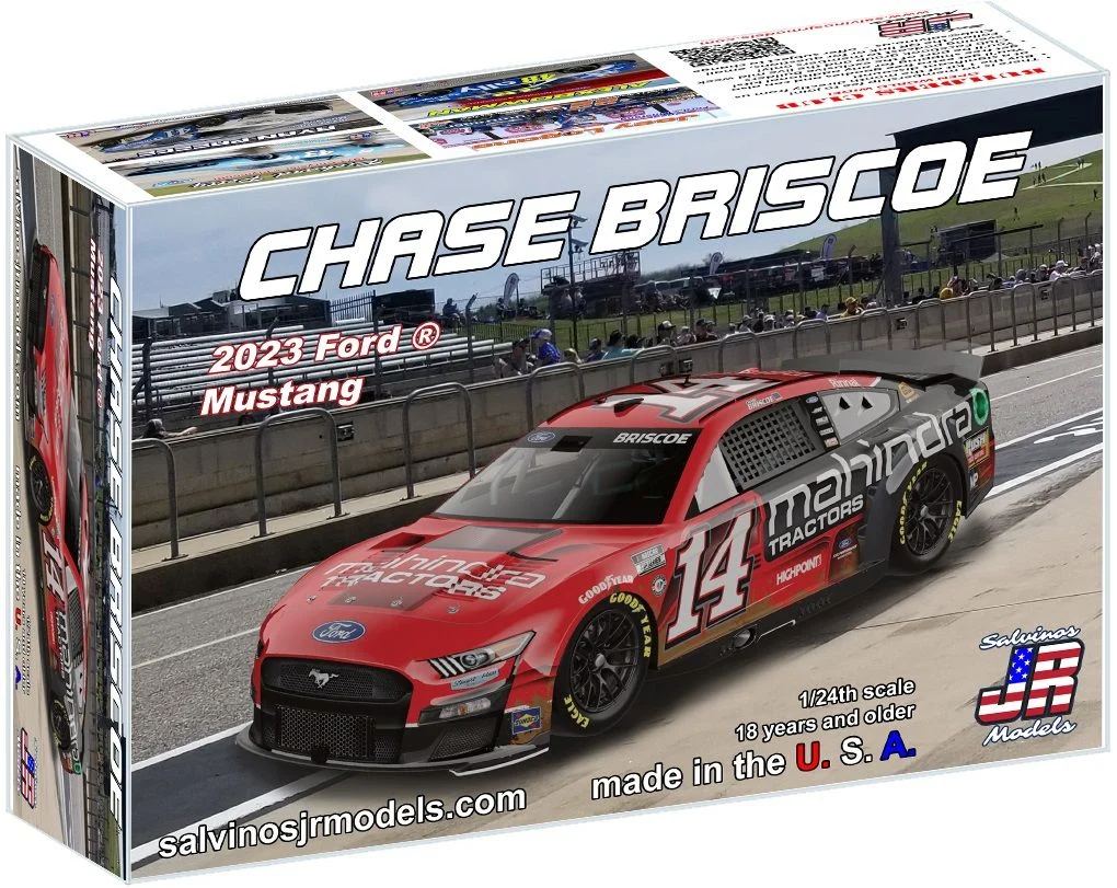 Salvinos Jr Models Chase Briscoe 2023 Ford Mustang NASCAR Model Kit 1/24 – SHF2023CBP