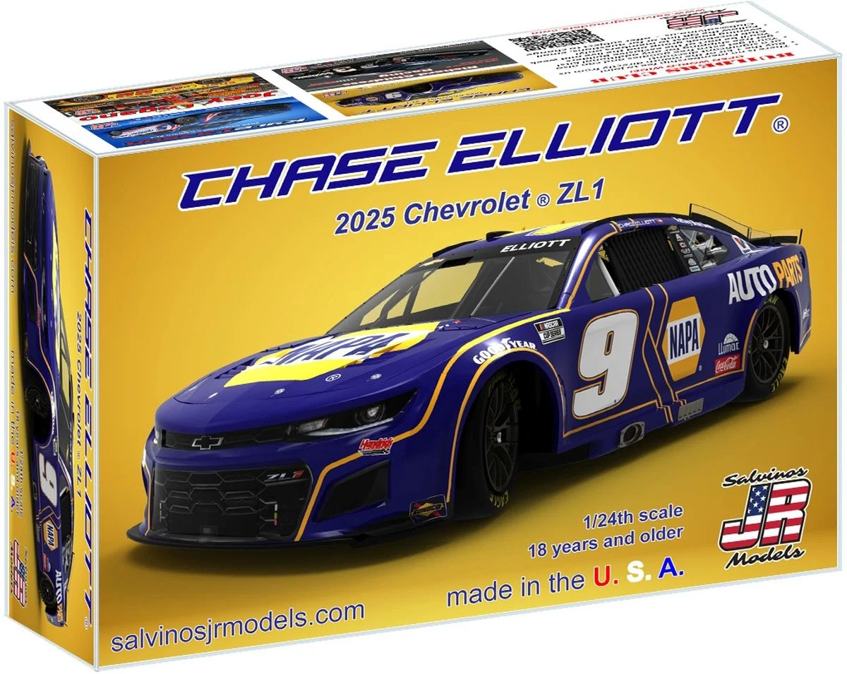 Salvinos Jr Models Chase Elliott 2025 NAPA Chevrolet Camaro ZL1 NASCAR Model Kit 1/24 – HMC2025CEP