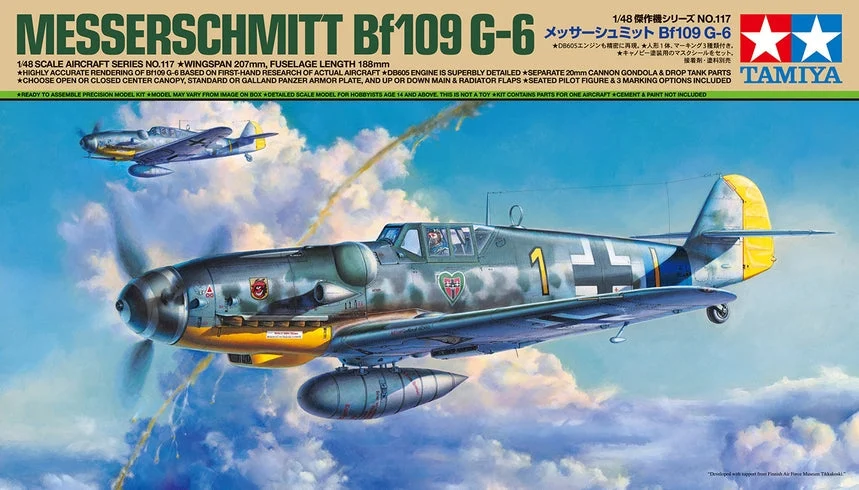Tamiya 1/48 Messerschmitt Bf 109 G-6 - 61117