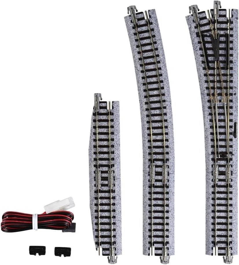 N Kato Unitrack N #4 Left Turnout with 481mm (19") Radius Curve 20220