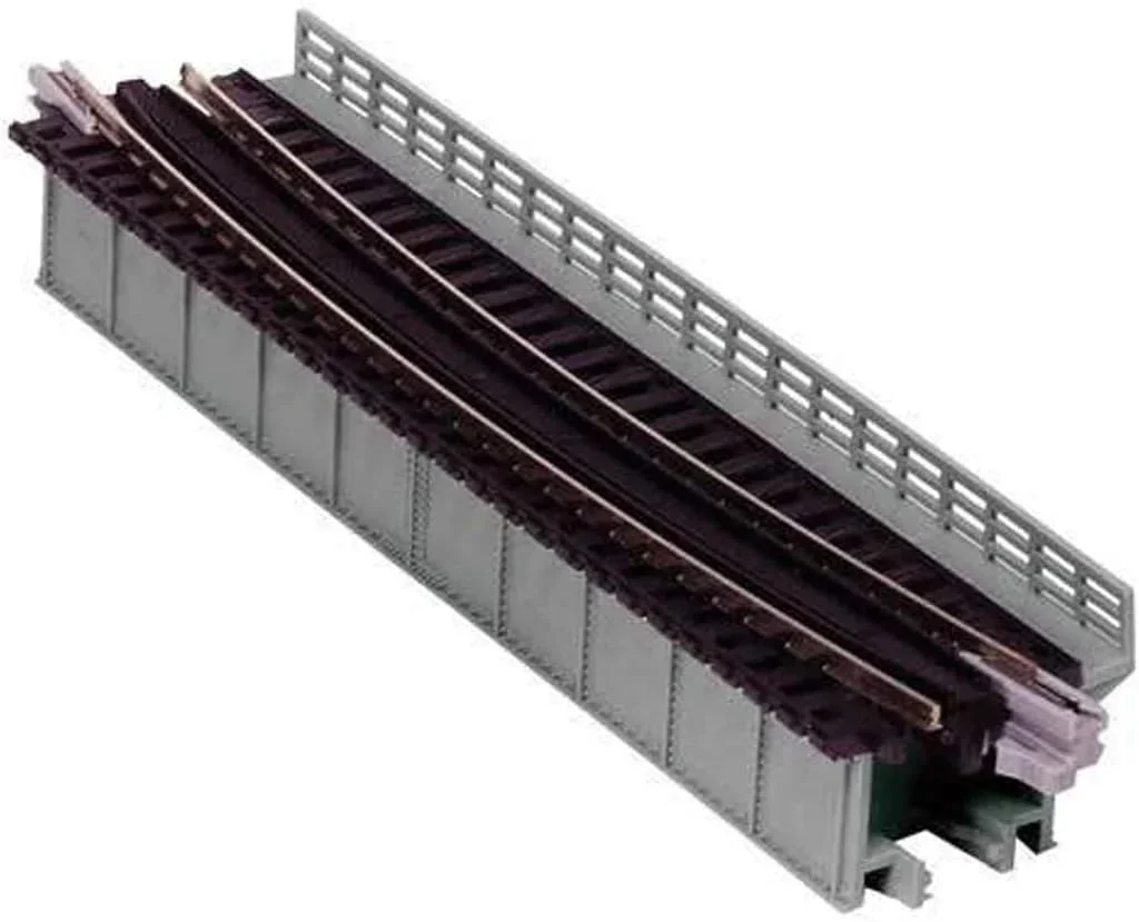N Kato Unitrack Single Curve Girder Bridge, Gray - 448mm (17.6") Radius 15º-20467