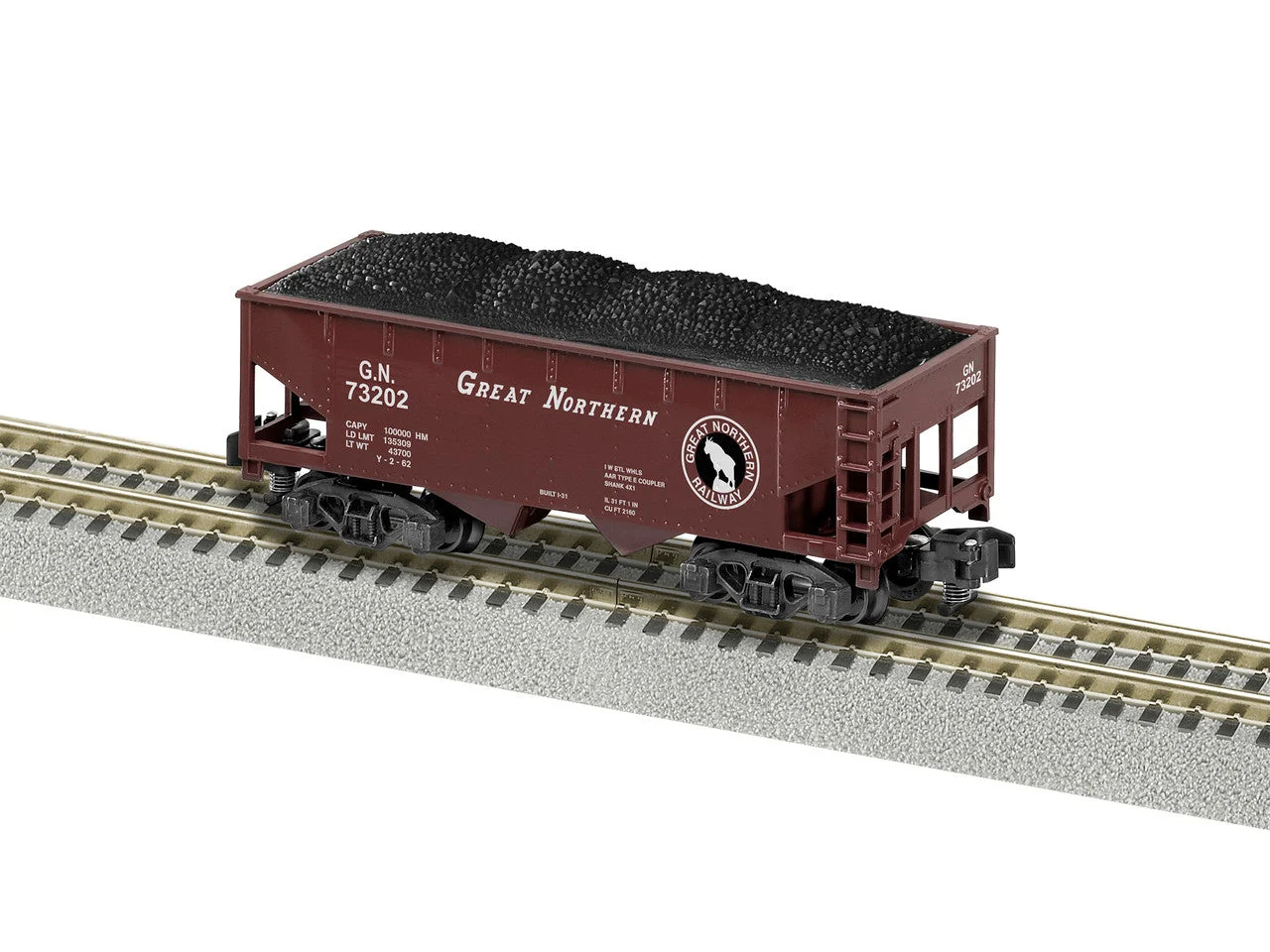 Lionel S Scale Great Northern 2-Bay Hopper #73202 - 44095