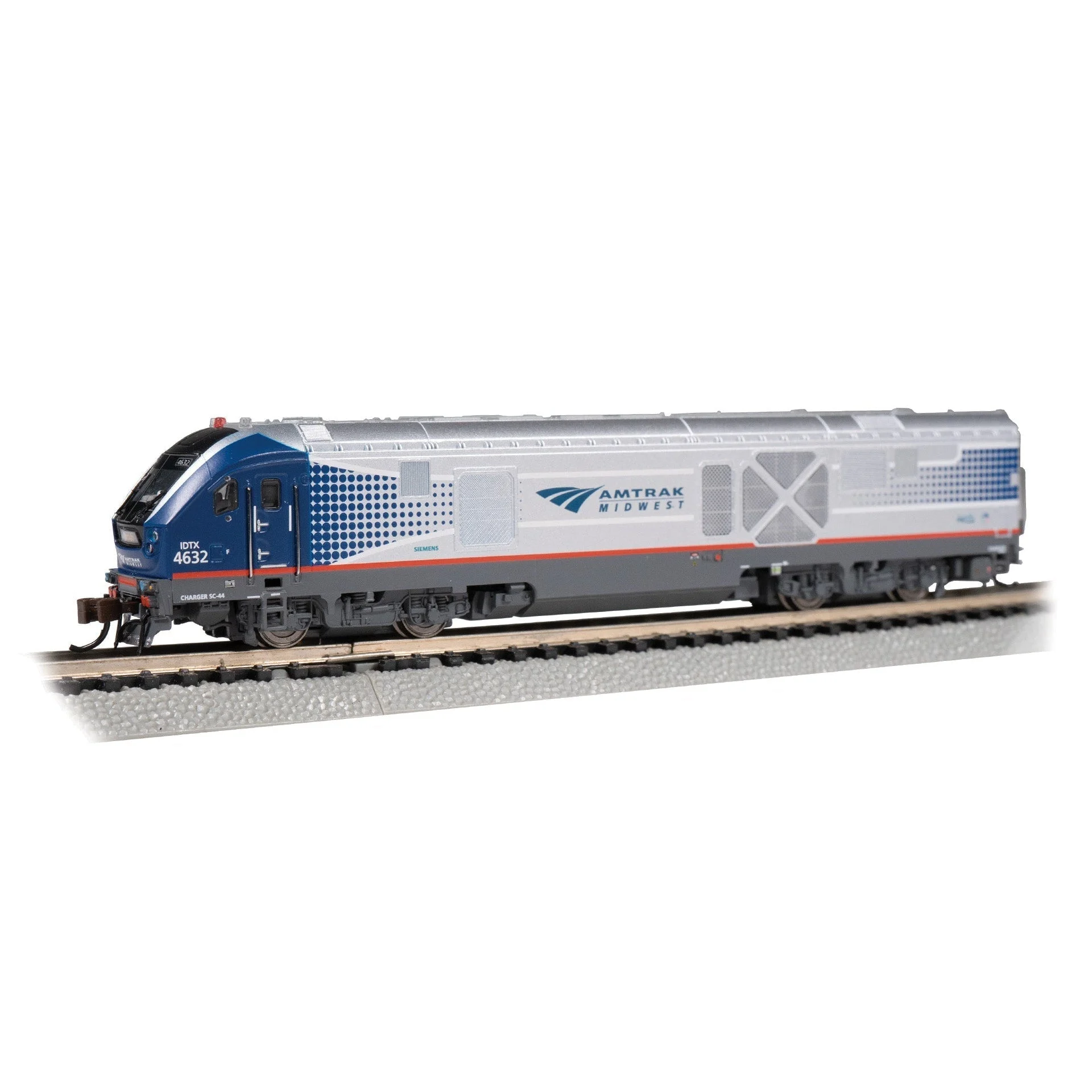 Bachmann N Scale SC-44 Charger Amtrak Midwest #4632 TCS DCC Sound - BAC67952