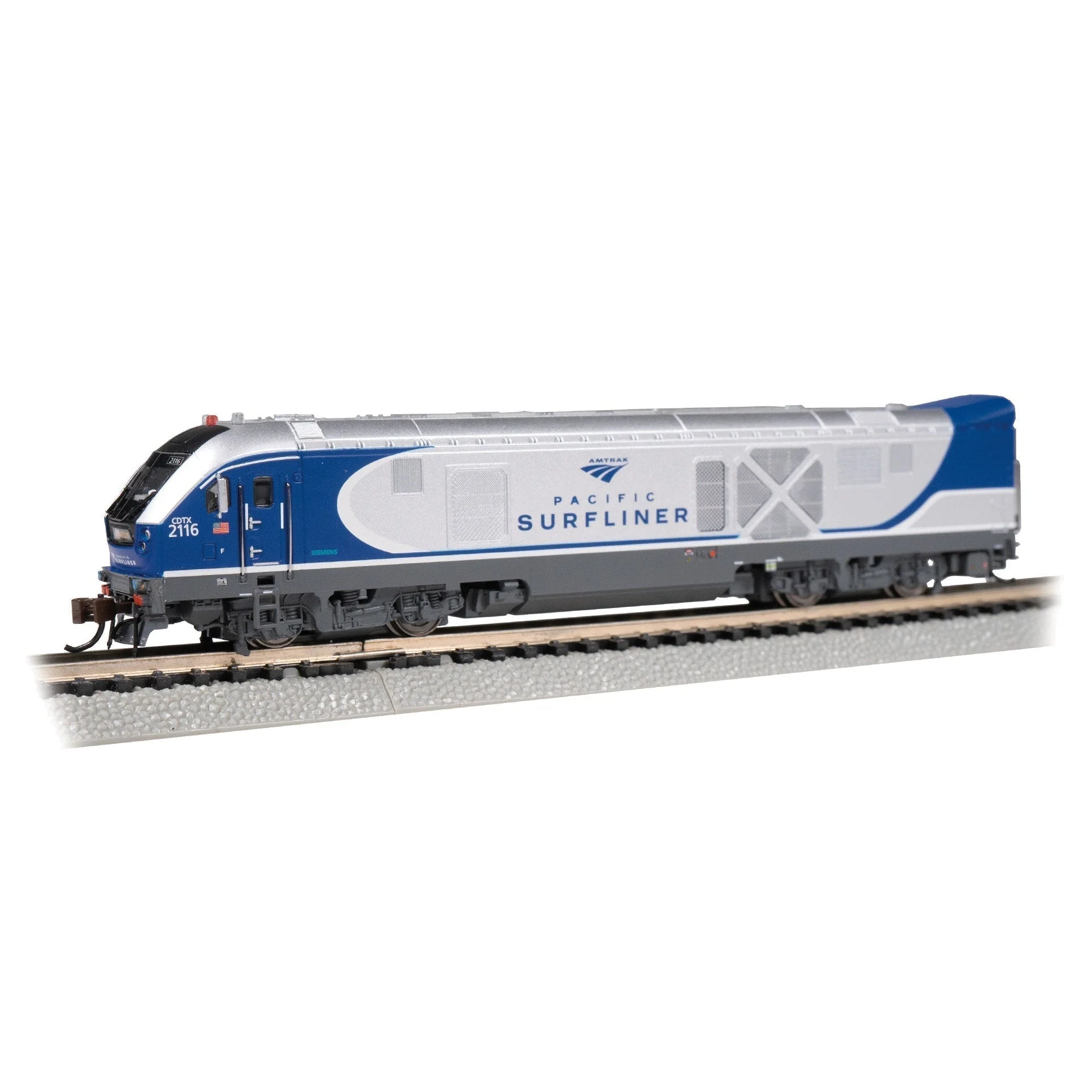 Bachmann N Scale Amtrak Pacific Surfliner #2116 SC-44 Charger TCS DCC Sound - BAC67953