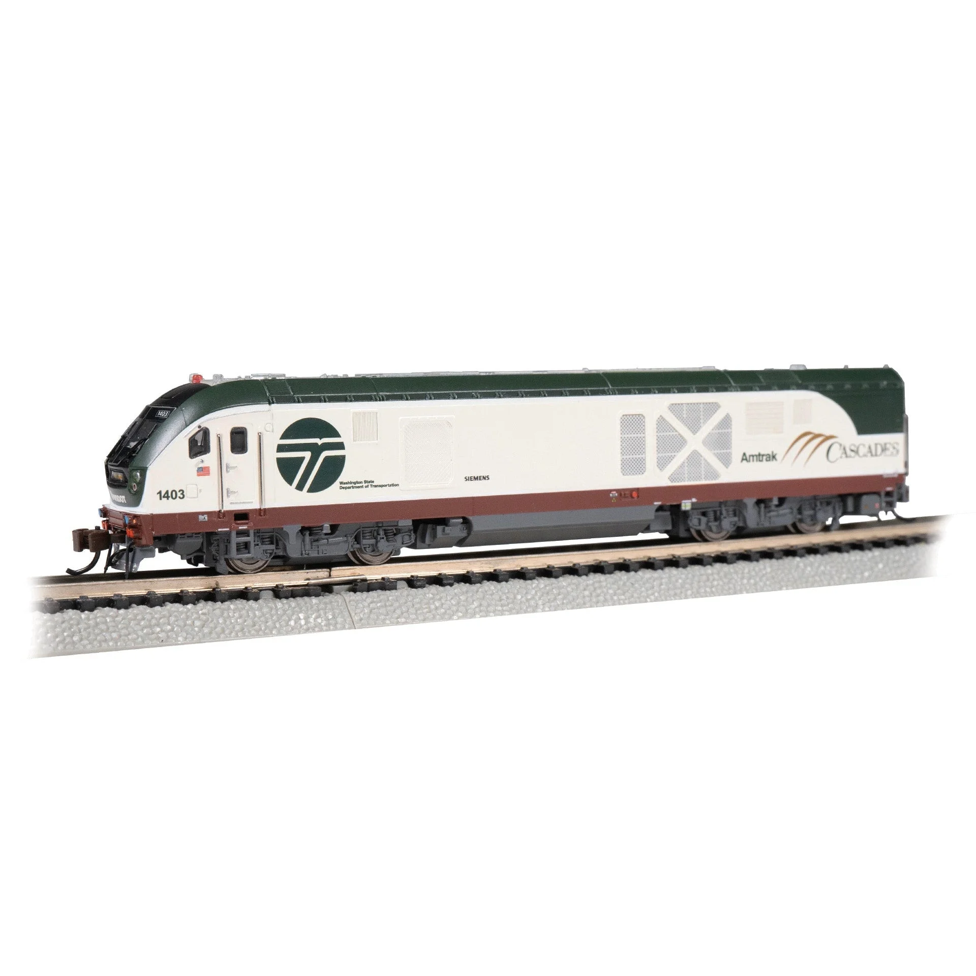 Bachmann N Scale SC-44 Charger Amtrak Cascades (WSDOT) #1403 TCS DCC Sound - BAC67954