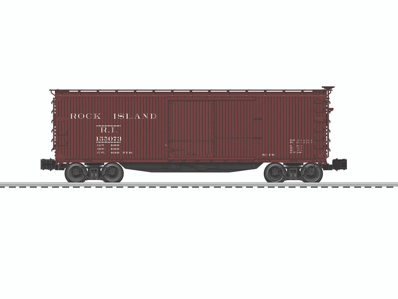 Lionel O Scale Rock Island USRA Double Sheath Boxcar - 83349