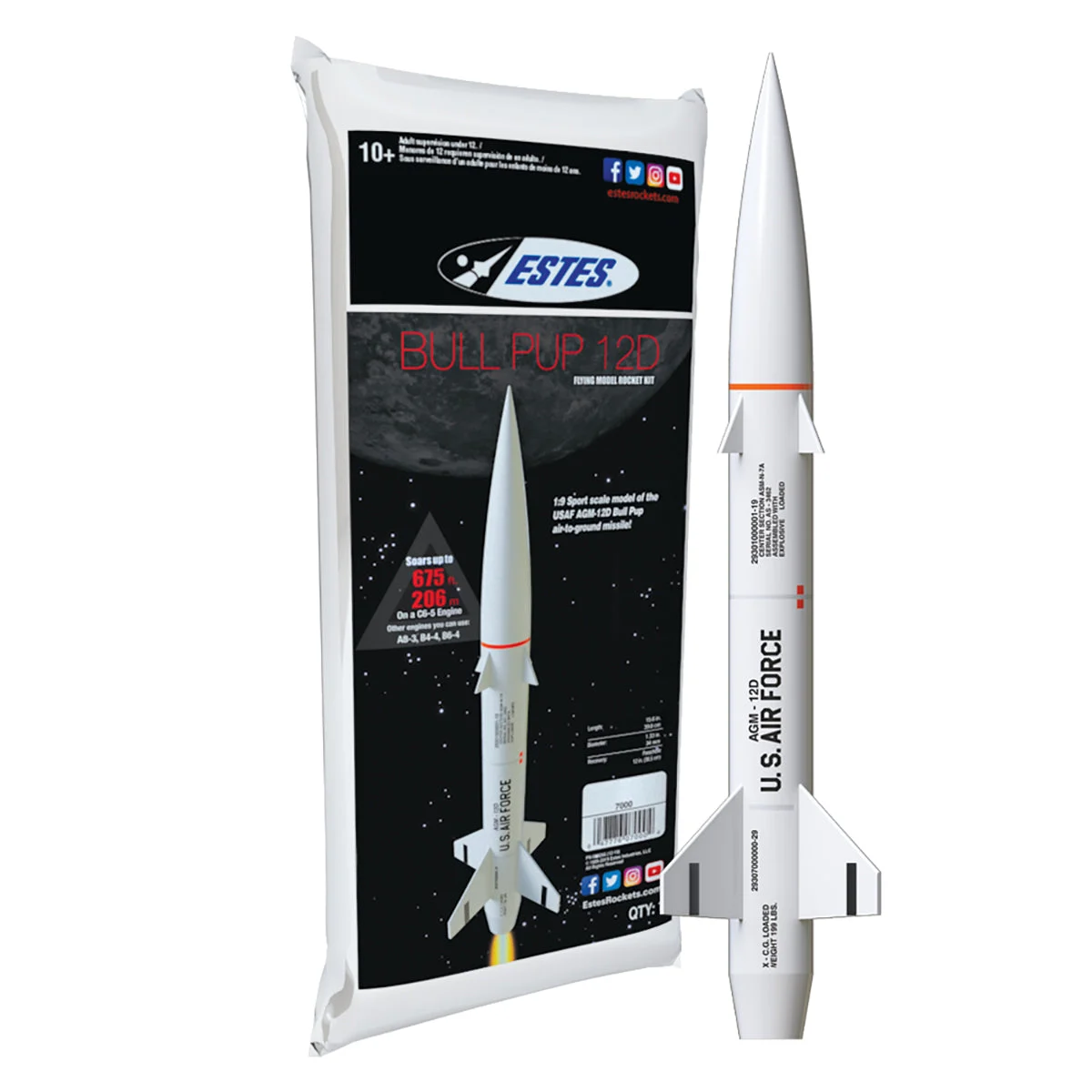 Estes Bull Pup 12D Rocket sk2