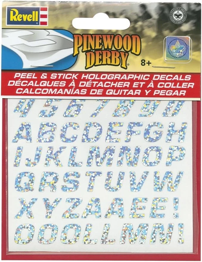 Revell Boy Scouts of America Pinewood Derby Peel & Stick Hologram Decal Numbers - RMXY9446