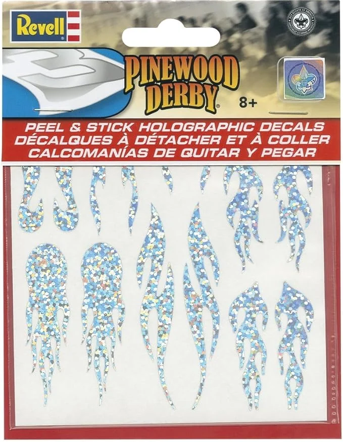 Revell Boy Scouts of America Pinewood Derby Peel & Stick Hologram Decal Flames - RMXY9447