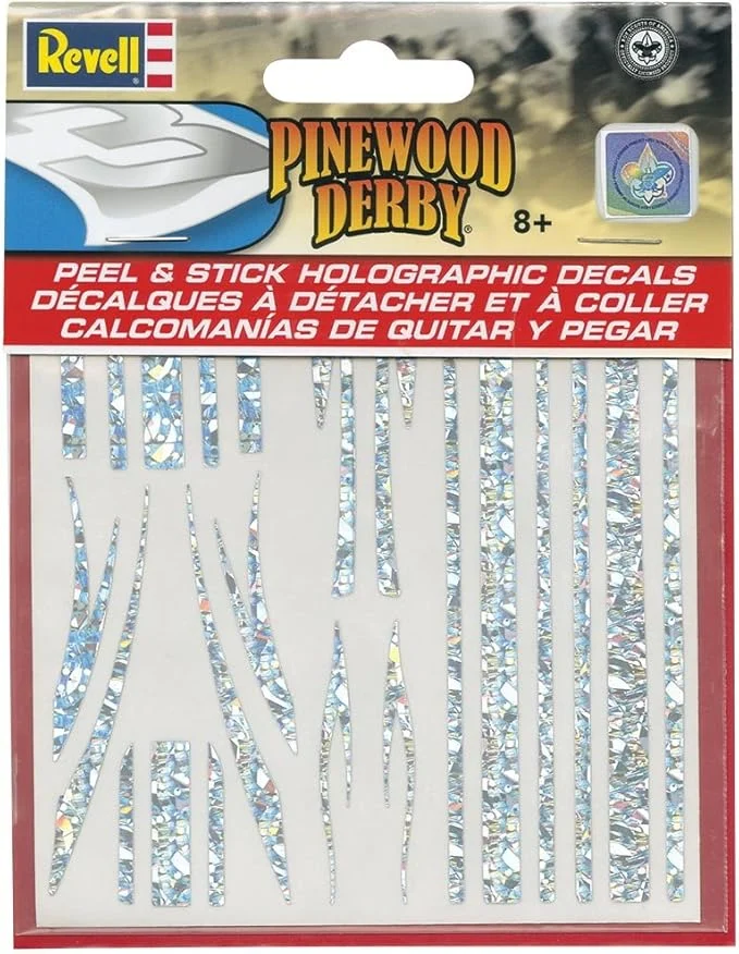 Revell Boy Scouts of America Pinewood Derby Peel & Stick Hologram Decal Stripes - RMXY9448