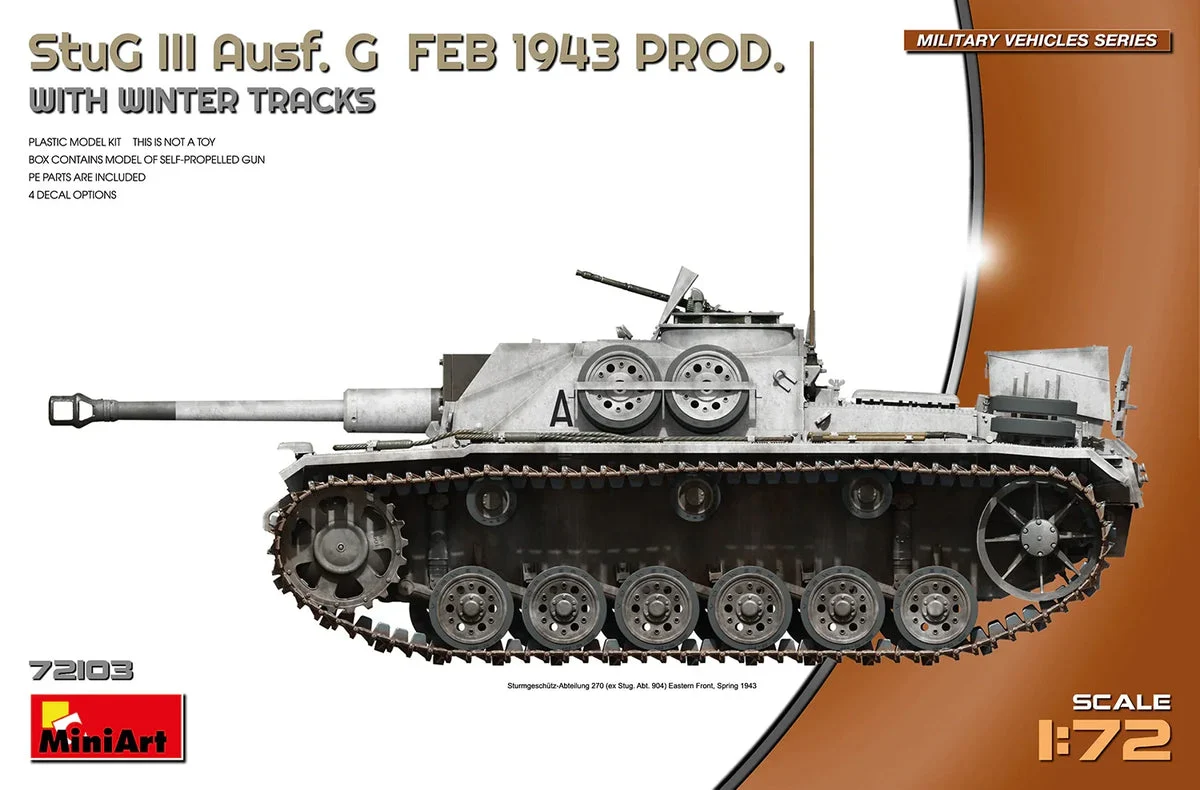 1/72 MiniArt StuG III Ausf. G FEB 1943 PROD. with Winter Tracks 72103 - Mini Art Models